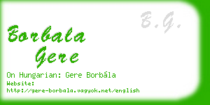 borbala gere business card