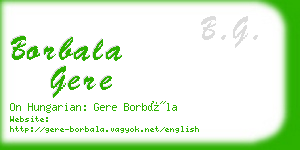 borbala gere business card
